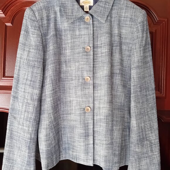 Vintage Talbots Blue Pure Silk Blazer - Picture 8 of 8